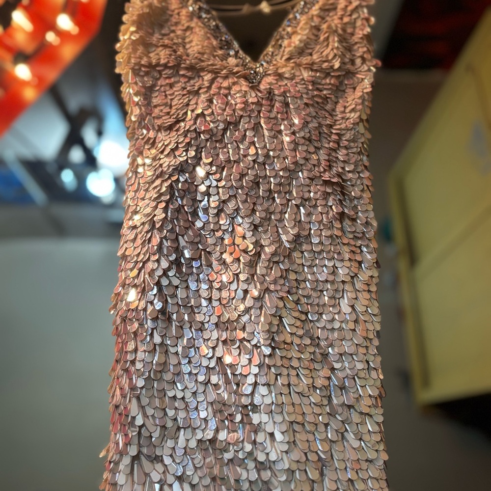 Retrofete Pink Sequin Mini Dress
